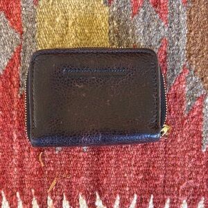 Brown Leather Zip Wallet